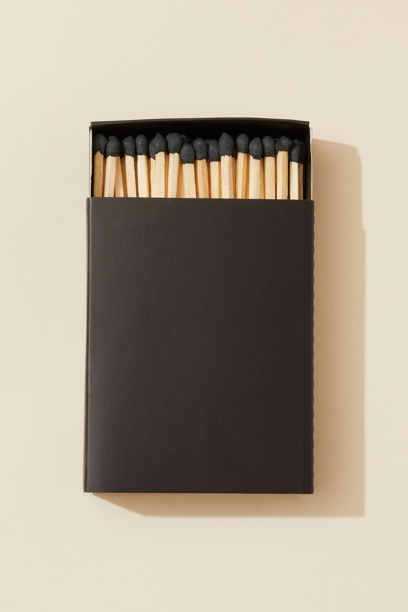 3in wooden matches - black tip